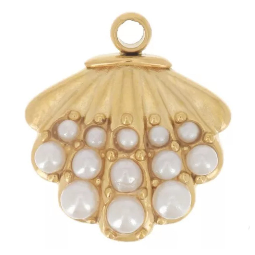 Breloque coquillage saint-jacques 11x10mm