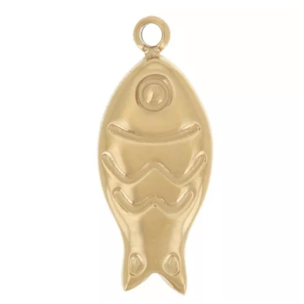 Breloque poisson 14x6mm