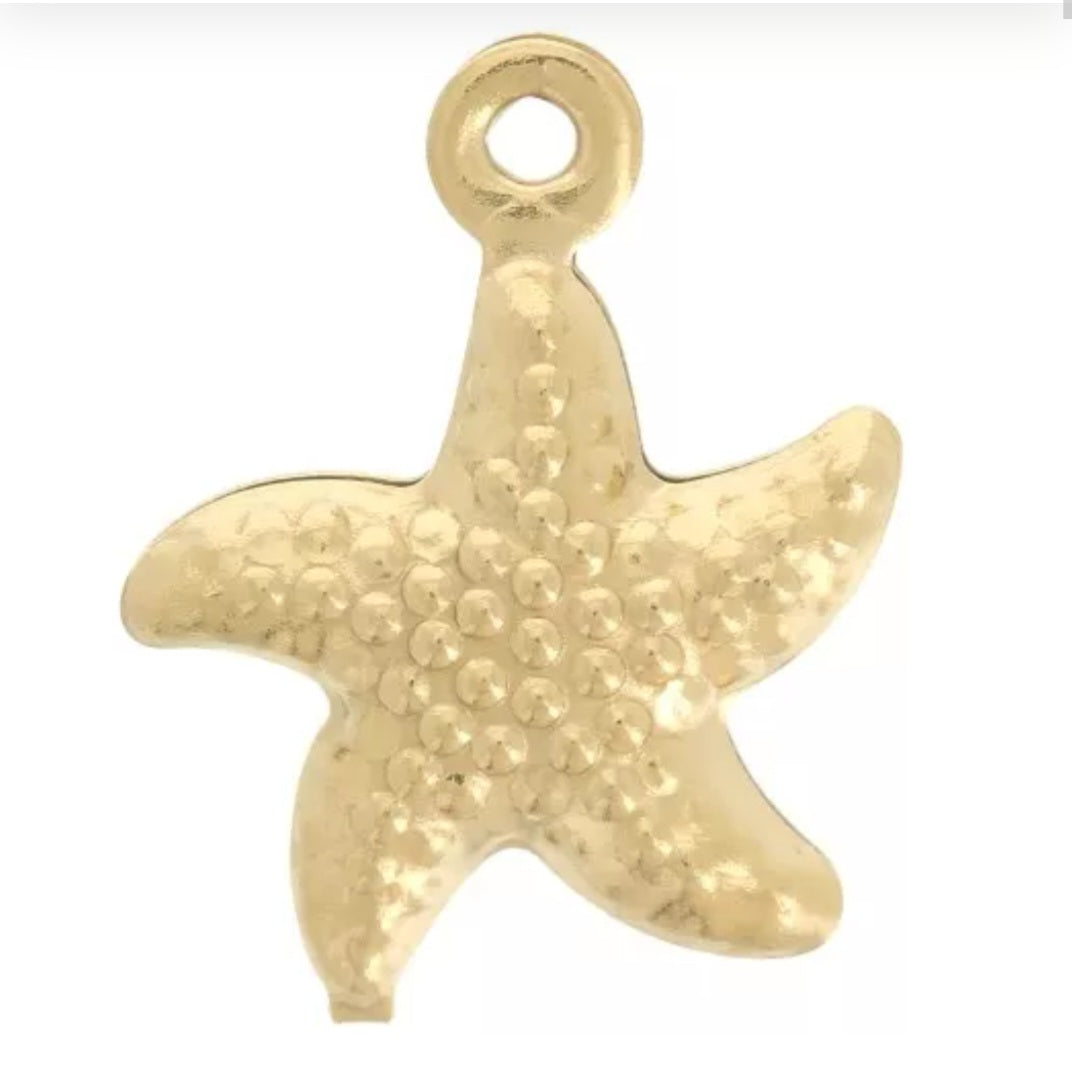 Breloque étoile de mer 14x12mm